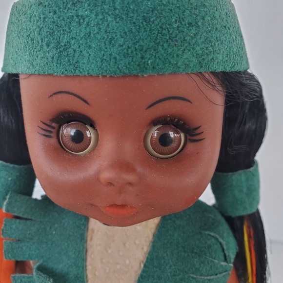 2 Native American Mom Papoose Baby Doll Hard Plastic Vintage Quebec… - Picture 9 of 9